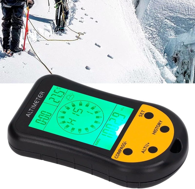 FUZHUI Digital Altimeter Barometer, Barometer Altimeter, Digital Altimeter, 8-in-1 Portable Multifunction Thermometer with Backlit LCD for Outdoor Fans for Hiking Camping Climbing - Image 3